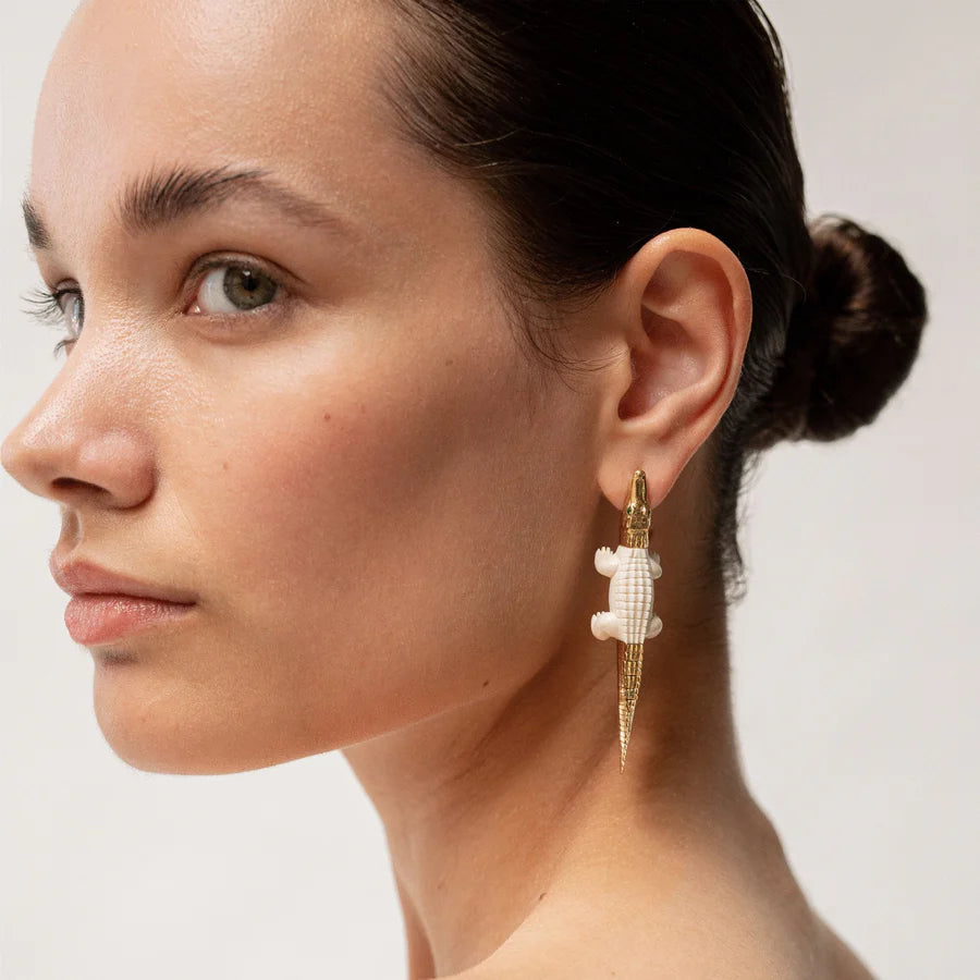 Alligator Mammoth Bite Earring Large – Henri Noël