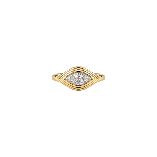 Marquise Diamond Bezel Set Ring – Henri Noël