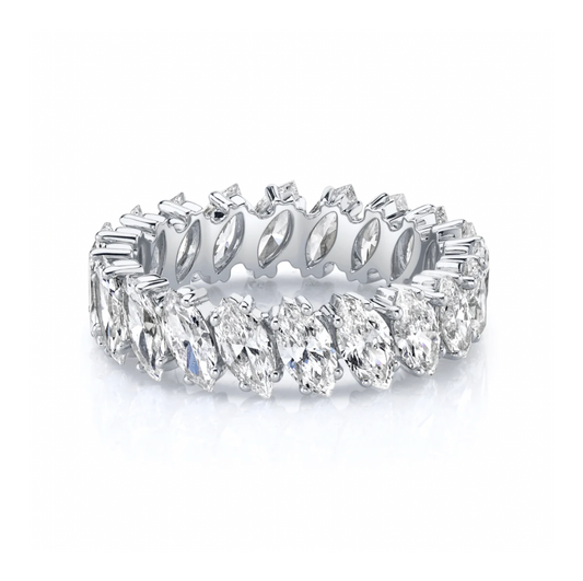Marquise Diamond Eternity Band – Henri Noël