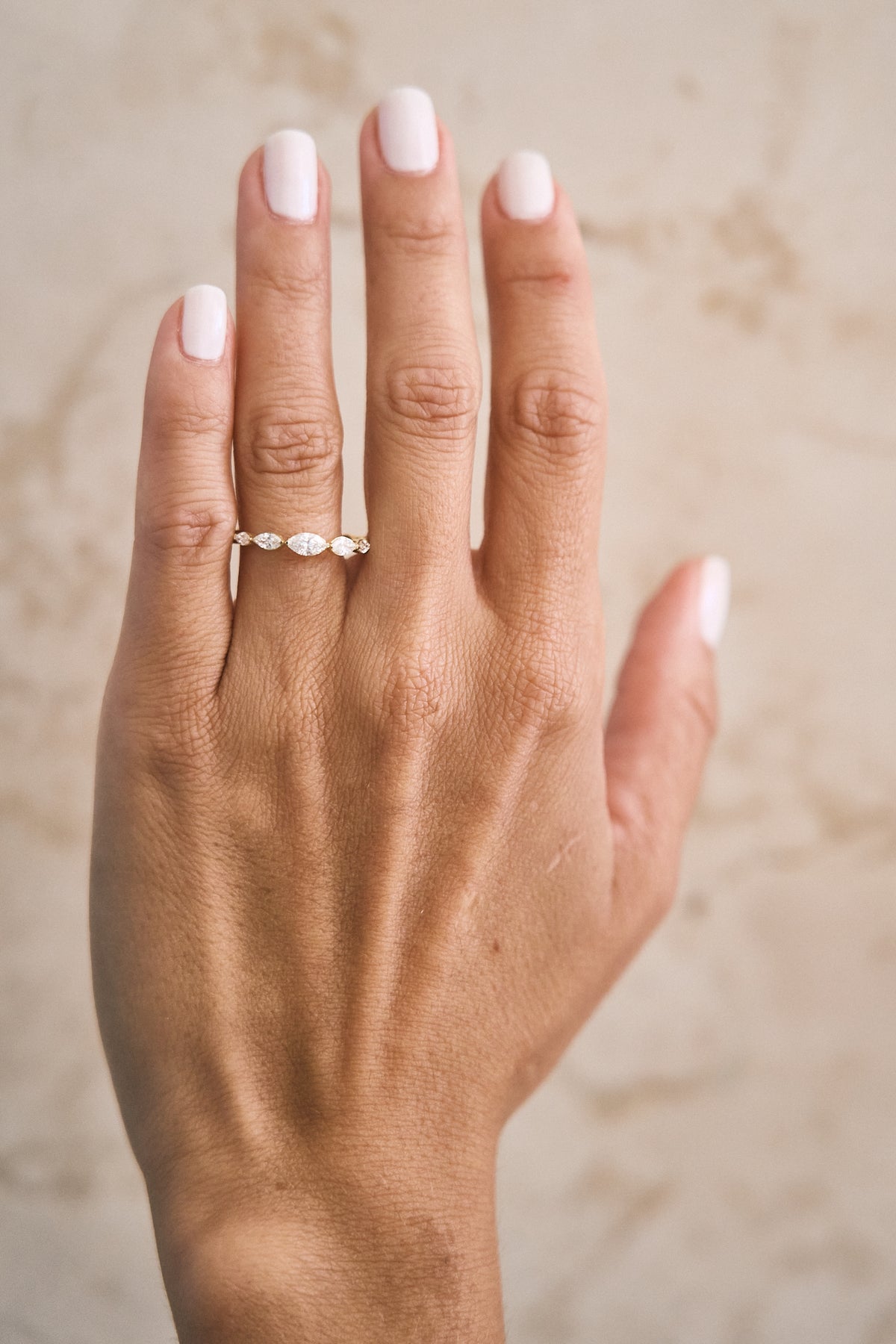 Marquise Diamond Stacking Band – Henri Noël