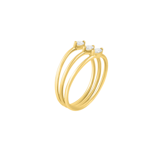 Marquise Diamond Triple Stacking Ring – Henri Noël