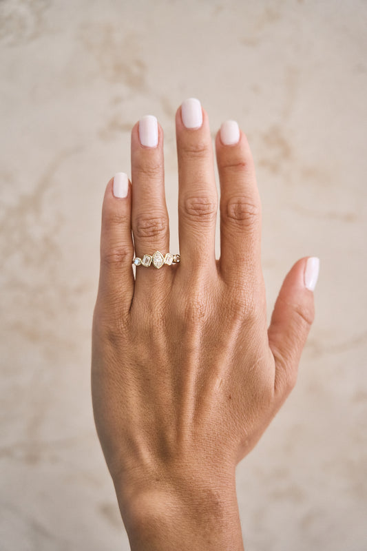 Marquise Mixed Shaped Bezel Ring – Henri Noël