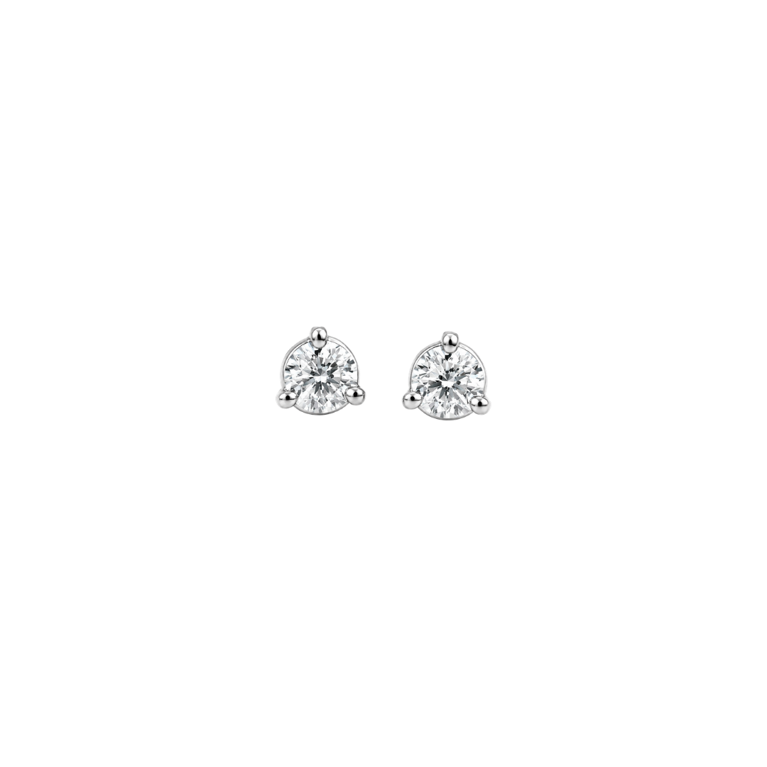 Martini Bezel Diamond Studs – Henri Noël