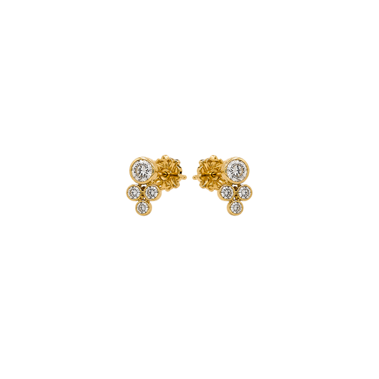 Multi Diamond Bezel Studs – Henri Noël