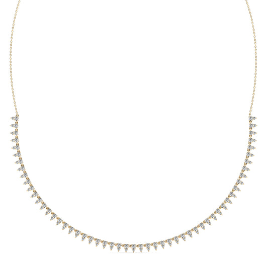 Half Diamond Spike Necklace