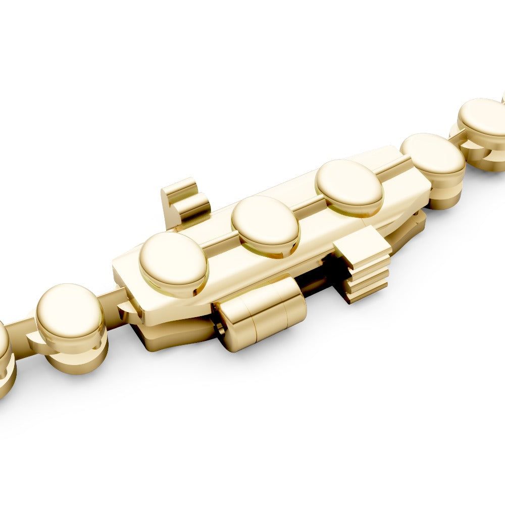 Graduated Oval Half Tennis Necklace