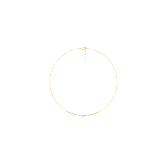Diamond Bezel Line Necklace – Henri Noël