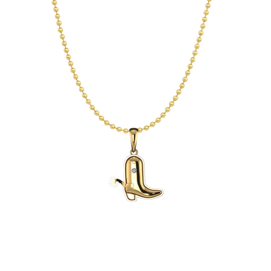 Nat Note Cowgirl Boot Necklace - Mini – Henri Noël