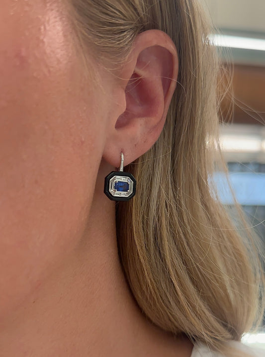 Nikos Koulis- Oui Blue Sapphire Earrings