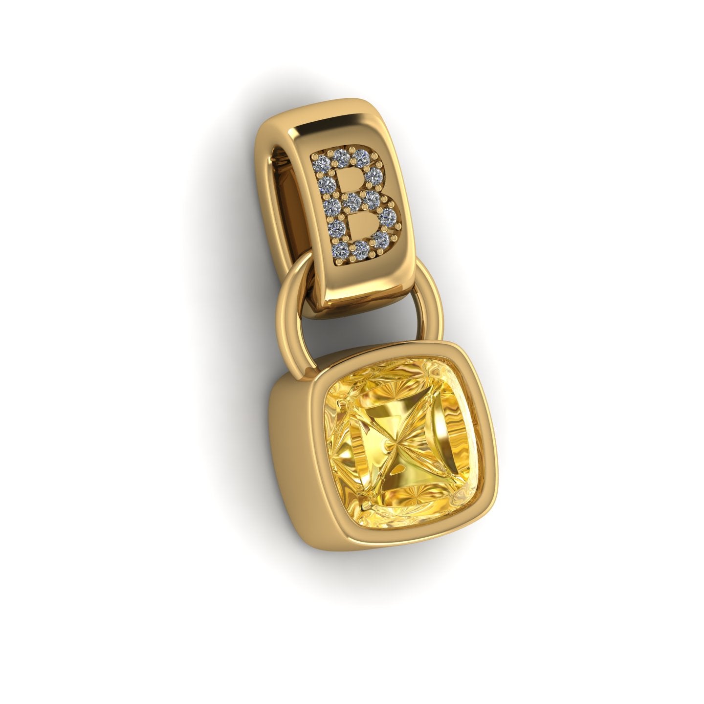 Bezel Birthstone Pendant Necklace