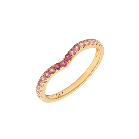 Ombre Pink Sapphire Stacking Band – Henri Noël