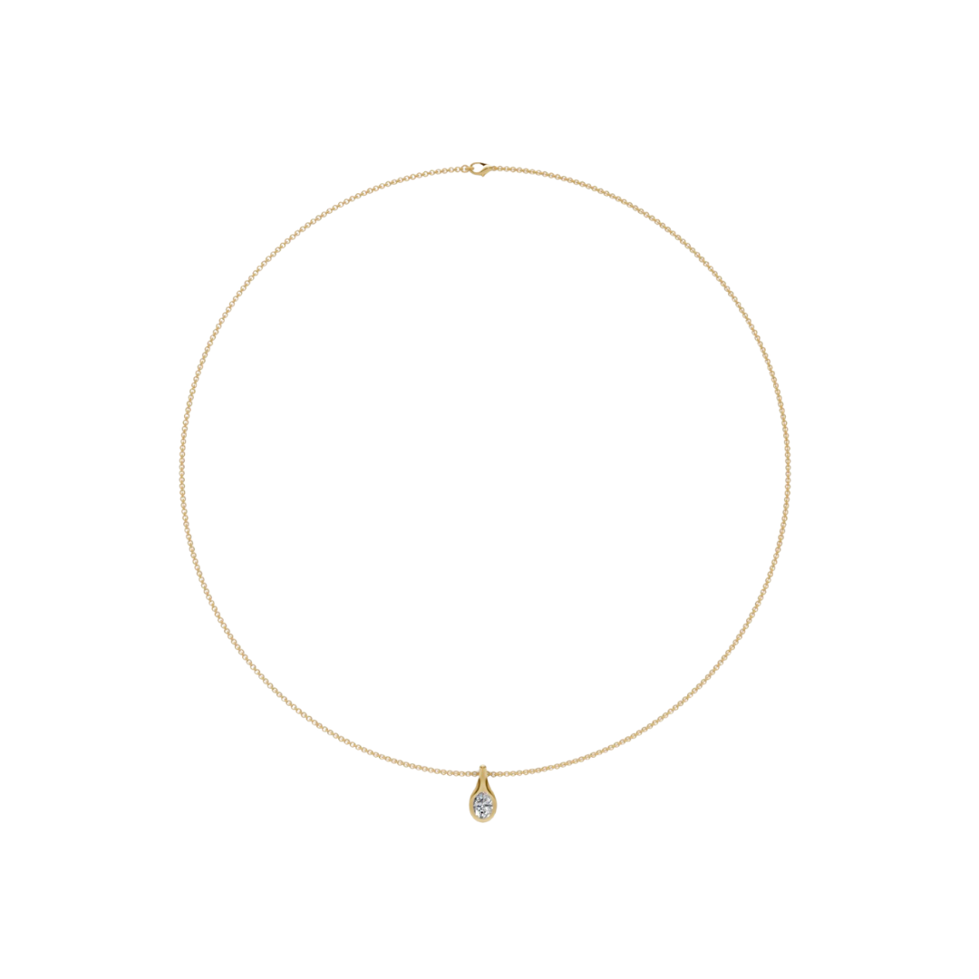 Oval Diamond Pendant Necklace – Henri Noël