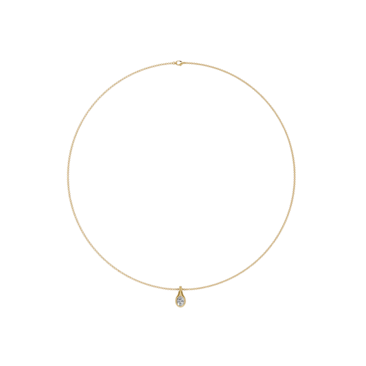 Oval Diamond Pendant Necklace – Henri Noël
