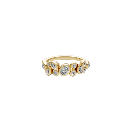 Oval, Pear, and Round Diamond Bezel Band – Henri Noël