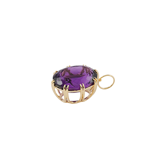 Oval Amethyst Pendant – Henri Noël