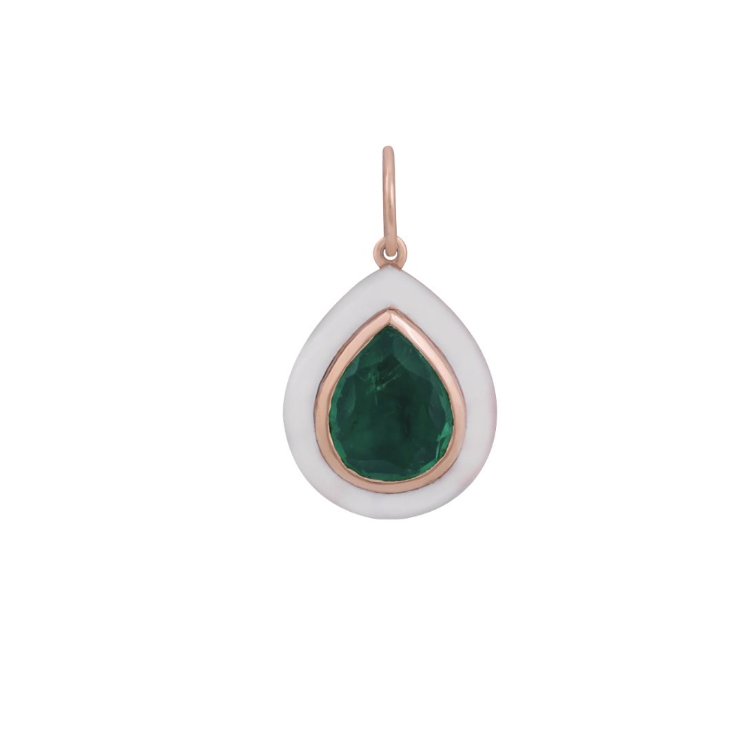 Pear Apatite & Mother of Pearl Pendant