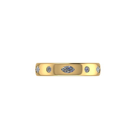 Paloma Diamond Flush Set Ring – Henri Noël