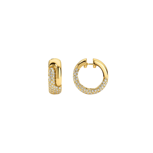 Pamela Zamore - Holos Round Hoops with Diamonds – Henri Noël