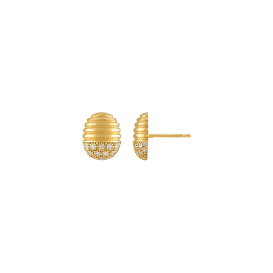 Pamela Zamore - Isla Oval Studs with Diamonds – Henri Noël