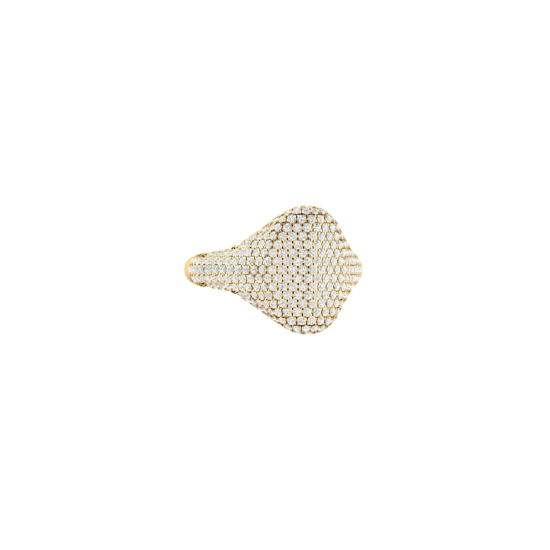 Pave Diamond Signet Ring