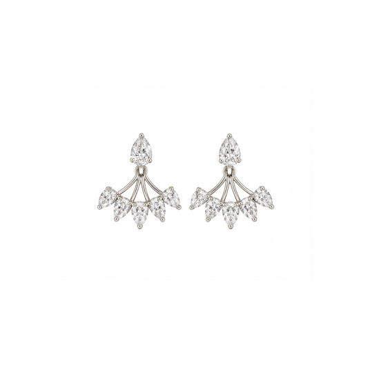Pear Diamond Studs & Pear Diamond Jacket