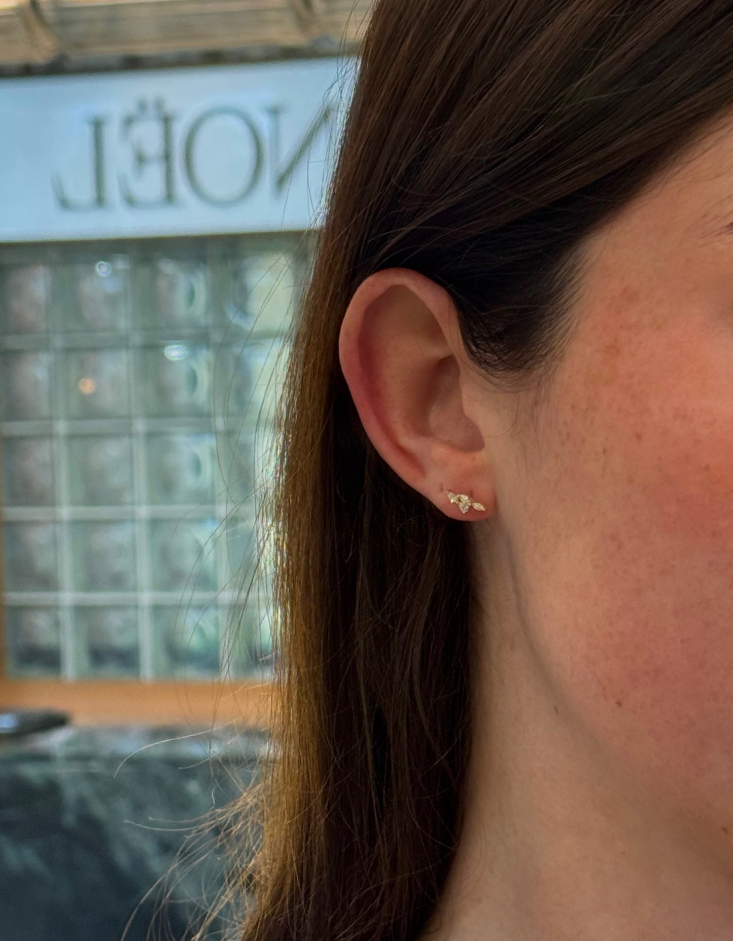 Pear and Marquise Cluster Studs – Henri Noël