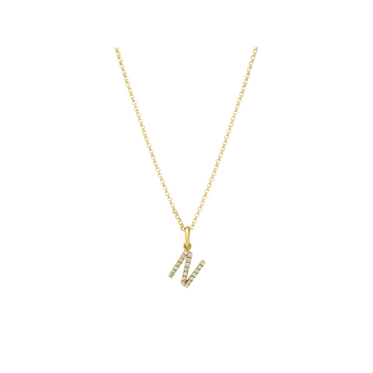Petite Diamond Initial Pendant – Henri Noël