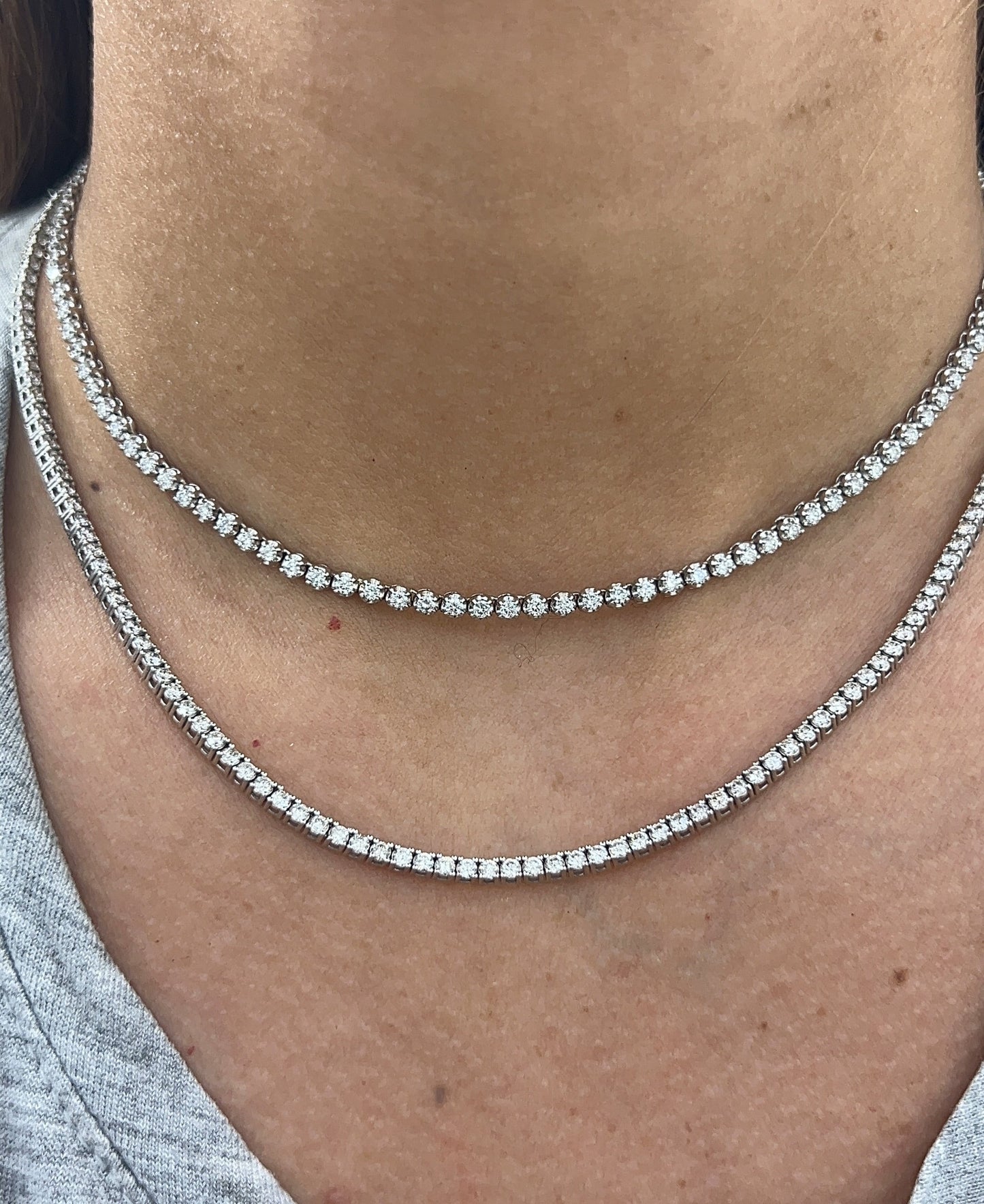 Petite Diamond Tennis Necklace – Henri Noël