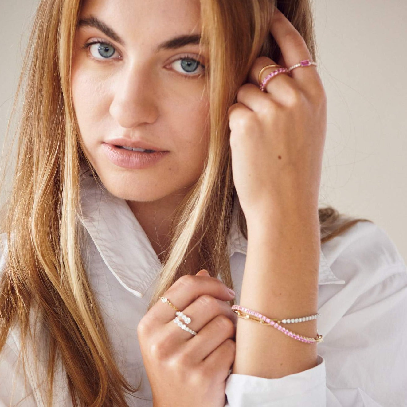 Gemstone Paperclip Link Bracelet
