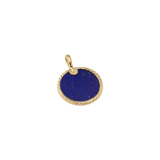 Estate David Yurman Lapis Disc Pendant