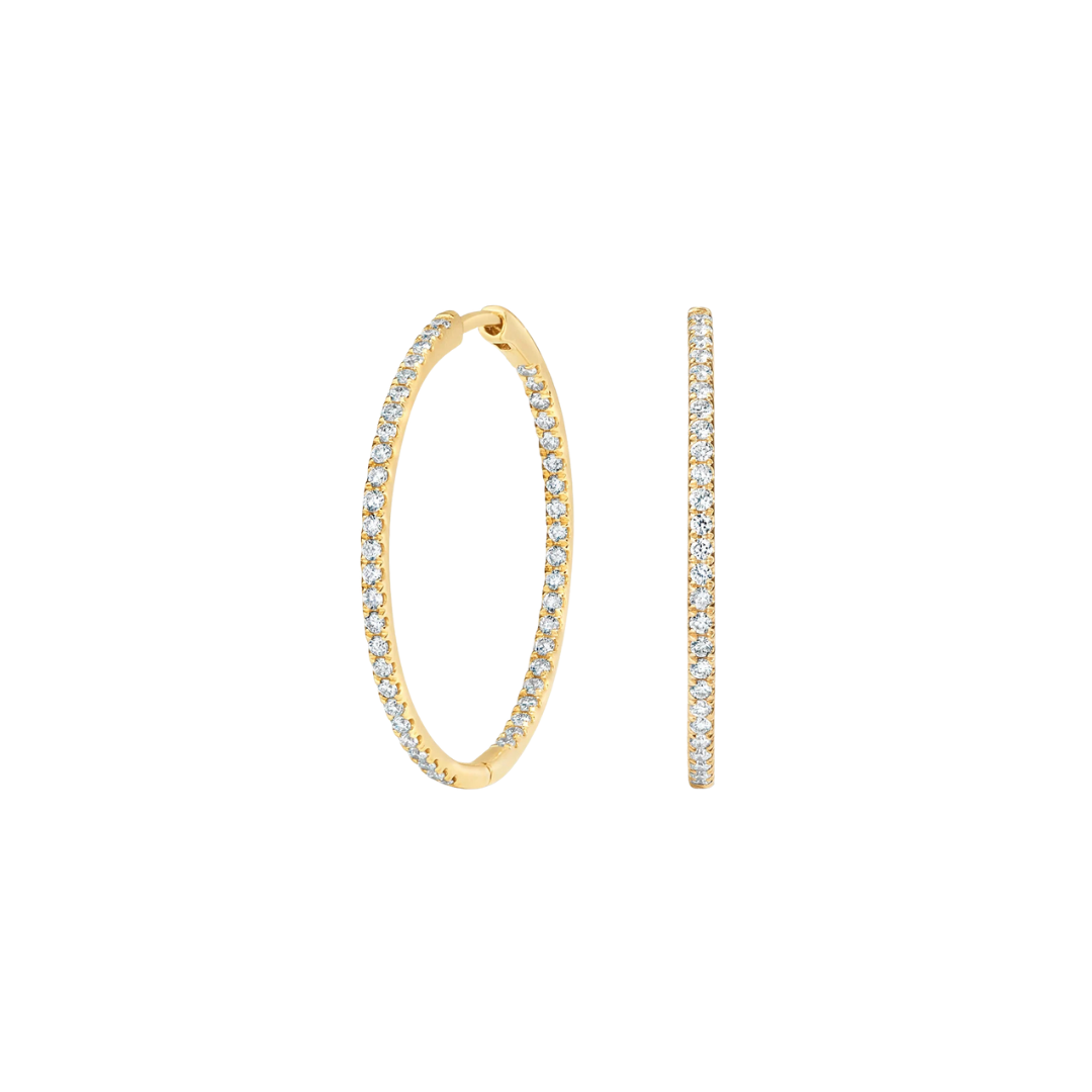 Classic Diamond Hoops