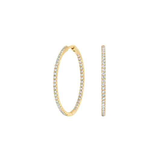 Classic Diamond Hoops