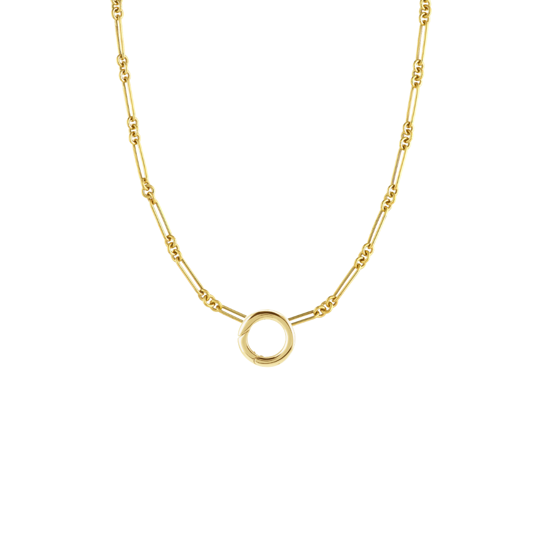 Circle Charm Bail Necklace
