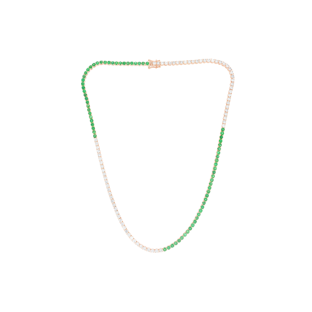 Emerald and Diamond Tennis Choker