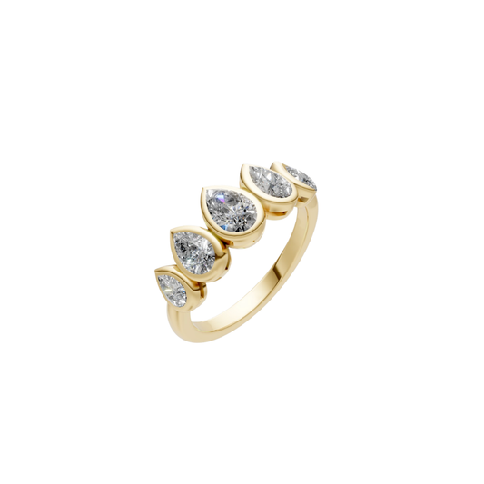 Pear Bezel Diamond Ring