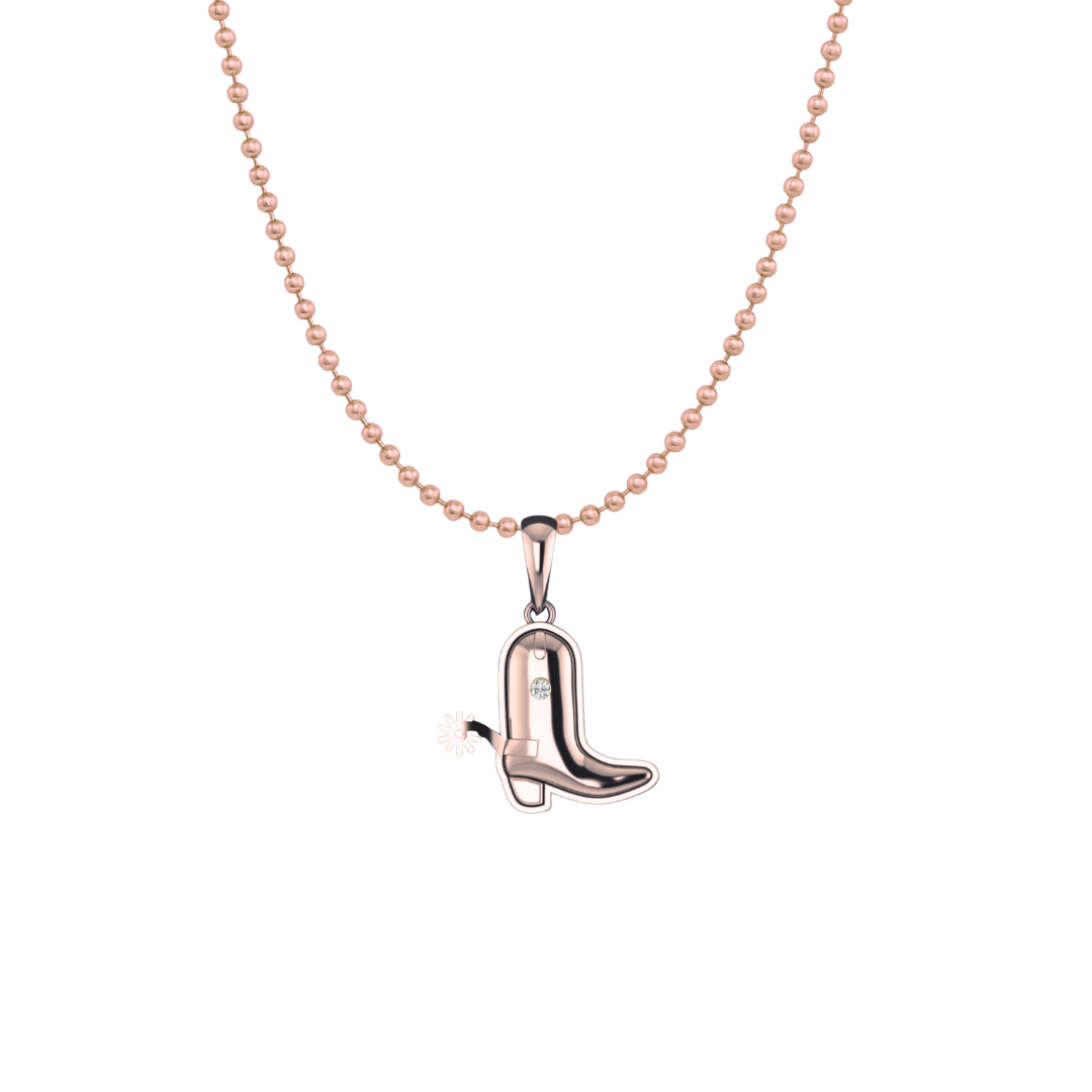 Nat Note Cowgirl Boot Necklace - Mini