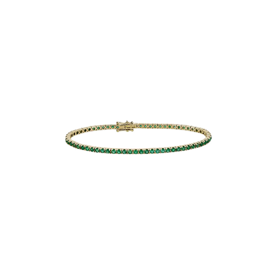 Emerald Gemstone Tennis Bracelet