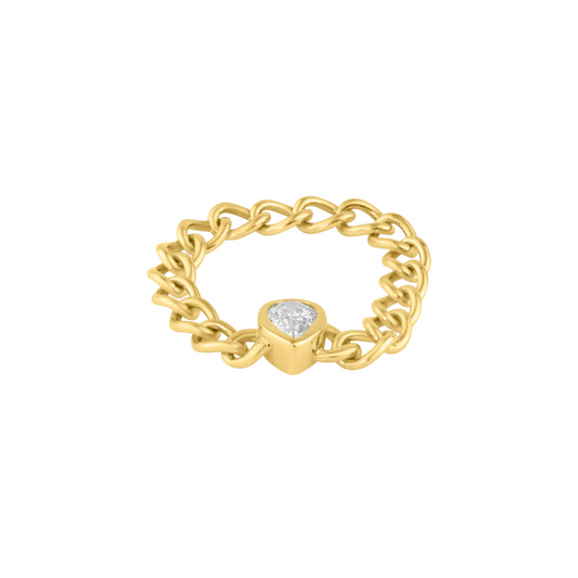 Pear Diamond Randall Chain Ring