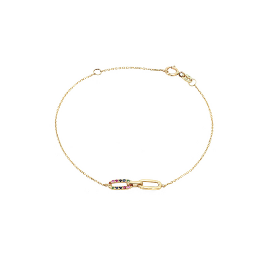 Rainbow Paperclip Bracelet – Henri Noël