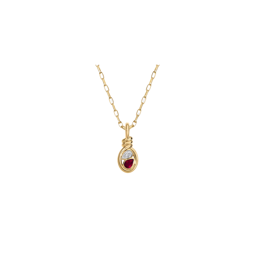 Rosario Navia- Build Your Own Twist Twin Pear Pendant