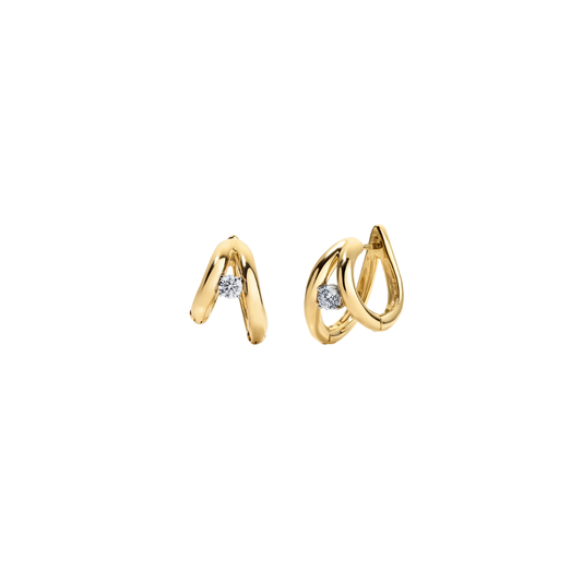 Rosario Navia- Helium Round Diamond Hoops – Henri Noël