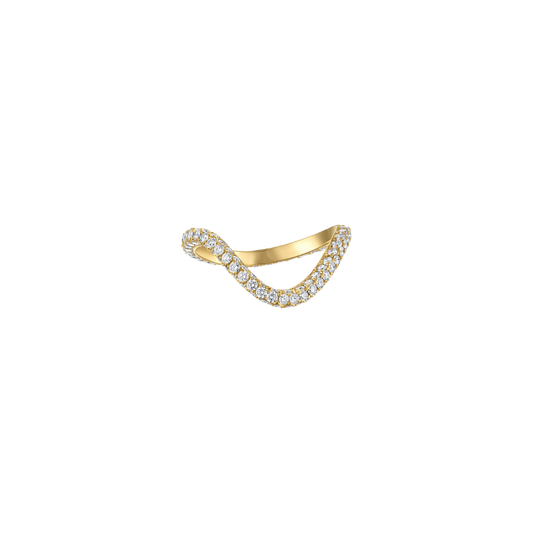 Rosario Navia- Mara Curved Pave Ring – Henri Noël