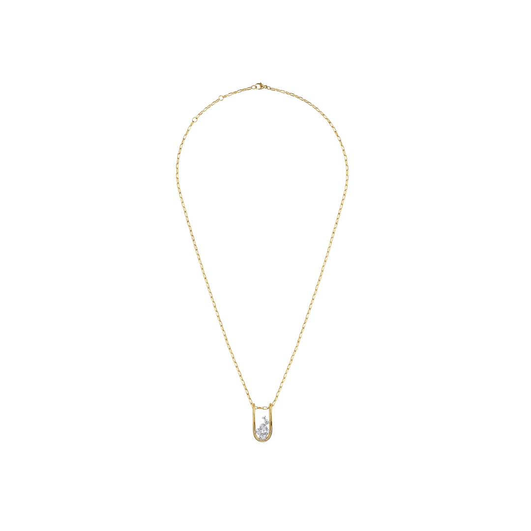 Rosario Navia- Mara Large Folded Link Pendant – Henri Noël
