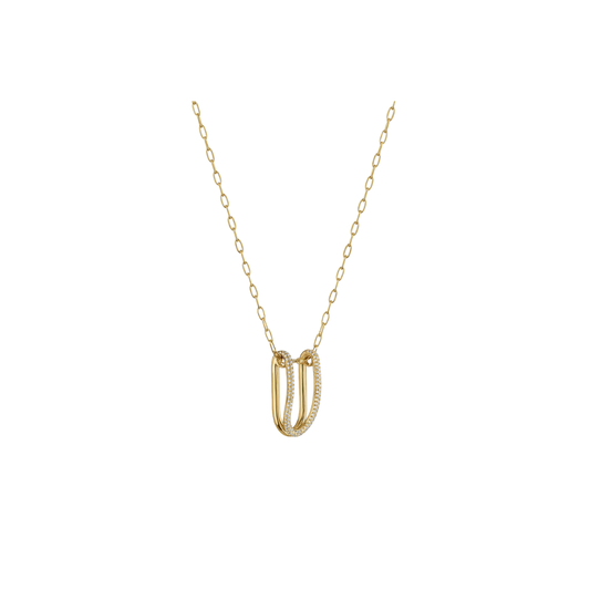 Rosario Navia- Mara Medium Folded Link Pendant – Henri Noël