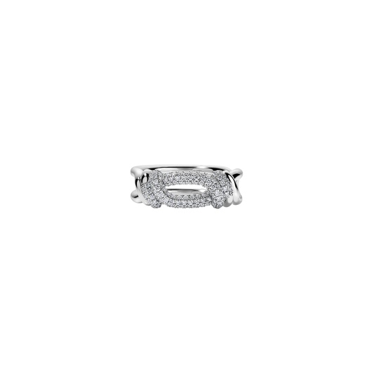 Rosario Navia- Twist Pave Diamond Ring – Henri Noël