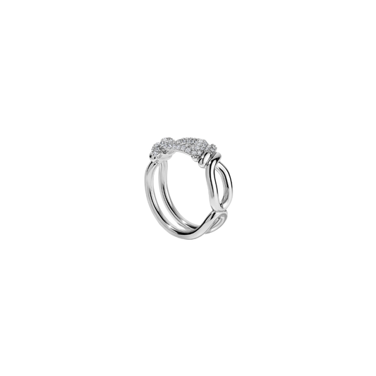 Rosario Navia- Twist Pave Diamond Ring – Henri Noël