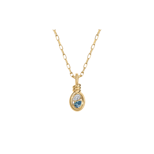 Rosario Navia- Twist Two-Stone Pendant – Henri Noël