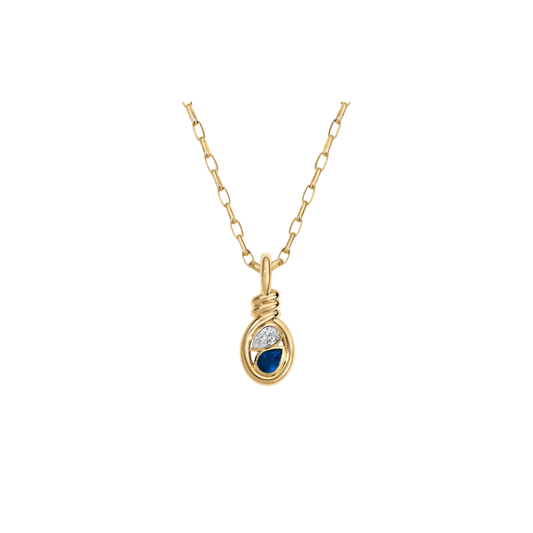 Rosario Navia- Twist Two-Stone Pendant – Henri Noël