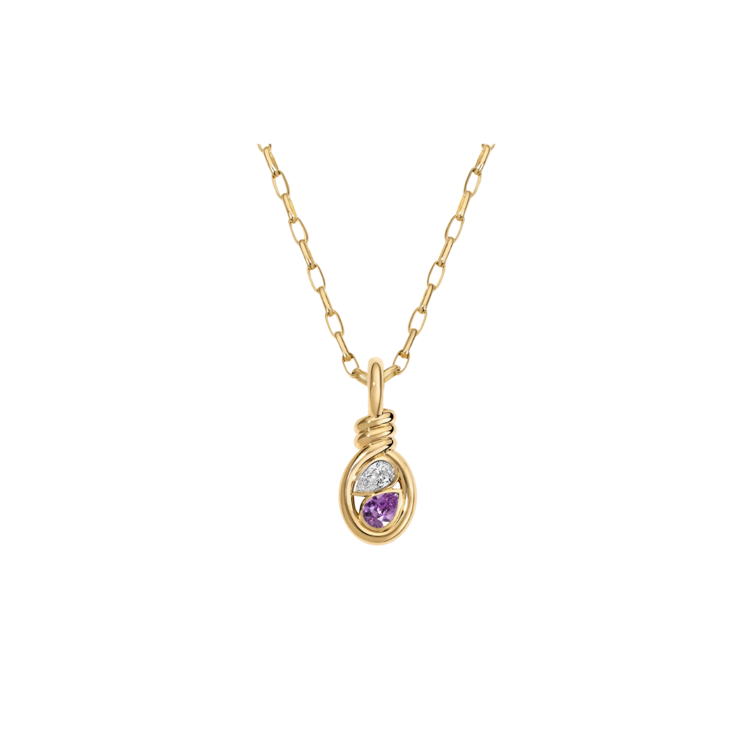 Rosario Navia- Twist Two-Stone Pendant – Henri Noël