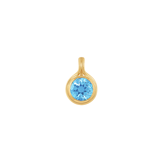 Round Blue Topaz Pendant – Henri Noël